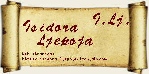 Isidora Ljepoja vizit kartica